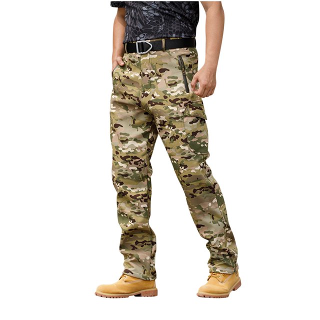 Jamicy Pantalon pour Hommes Décontracté Cadeau pour Hommes Pantalon Cargo Camouflage pour Hommes Pantalon de Randonnée Extérieur Pantalon de Travail en Ripstop Pantalon à Multiples Poches
