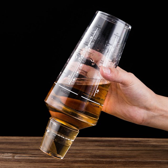 Dekaim Cocktail Shaker, Cocktail Shaker Drink Mixer Mixing Shaking Tool Bartender Bar Accessories with Scale