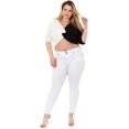 thumbnail image 4 of Cover Girl Jeans Juniors Mid Rise Waisted Butt Shaping Skinny Cute White Size 19, 4 of 5