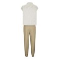 thumbnail image 4 of Timegard Ensembles Lounge pour Femmes 2 Pcs Hauts Courts Amples à Manches Cap Courtes Pantalons à Bas Resserré avec Poches Tenues, 4 of 4