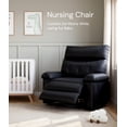 thumbnail image 4 of Gaderth 360° Swivel Massage Recliner Chair, Swivel Nursery Rocker Recliner with Remote Control, Manual PU Leather Reclining Sofa Chair with Side Pocket, Modern Lounge Seat for Living Room Nursery, 4 of 7