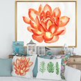 thumbnail image 3 of Designart Détail Vintage d'un Lotus Orange ART MURAL À CADRE FLOTTÉ, 3 of 4