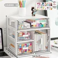 thumbnail image 1 of 4 Layers Office Desktop Green Clear Documents Stationery Storage Box Home Bedroom Girls Skin Care Jewelry Sundry Organizer Rack, 1 of 5