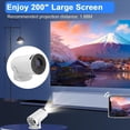 thumbnail image 4 of For Smart Projector with Remote Control 720P Native Auto Keystone Manual Focus 270 Adjustable Projector for Home, 4 of 7