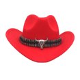 thumbnail image 4 of Decodeary Western Outback Cowboy Hat Channel Inner Cowboy Classic Hat Large Brim Provides red 5Set, 4 of 6