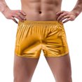 thumbnail image 1 of YUGYXL Mens Cotton Shorts Fashion Shiny Sparkly Rave Outfit Party Shorts with Pockets Yellow XL, 1 of 5