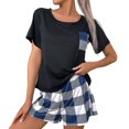 thumbnail image 1 of Pyjama pour Femmes Ensemble Pyjamas pour Femmes Grande Taille Pyjamas pour Femmes Pyjamas Décontractés Bretelles en Dentelle pour Femmes Shorts Tenue d'Intérieur, 1 of 4