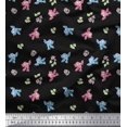 thumbnail image 1 of Soimoi Poly Georgette Fabric Leaves,Floral & Parrot Kids Print Sewing Fabric Yard 42 Inch Wide, 1 of 3