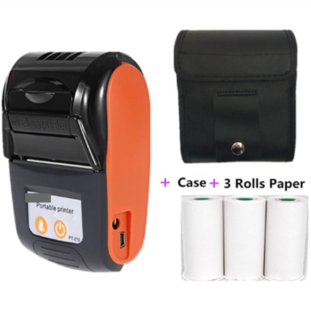 PT210 58mm Thermal Receipt Printers USB Bluetooth Compatible Interface Wireless Connect With Phone Free Application Mini Printer ,Multi-Format Printing