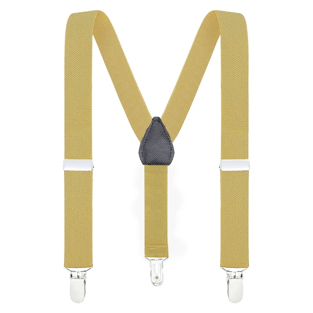Buyless Fashion Adjustable Suspenders for Kids Toddlers Baby Elastic Solid Color 1 Inch - Y Back Design