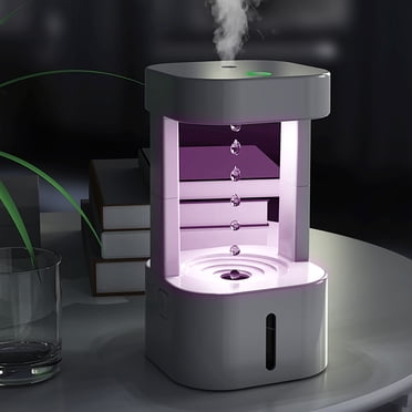 Suncoda Humidificateur Humidificateur, Humidificateur à Brume Fraîche, Humidificateurs pour Grande Chambre Maison, Goutte d'Eau contre-Courant Ralentir Pression Anxiété, Humidificateur 580 ml pour Chambre