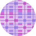 thumbnail image 1 of Ahgly Tapis Rond Lavable en Machine Intérieur Transitionnel Heliotrope Violet, 5 Pieds Rond, 1 of 7