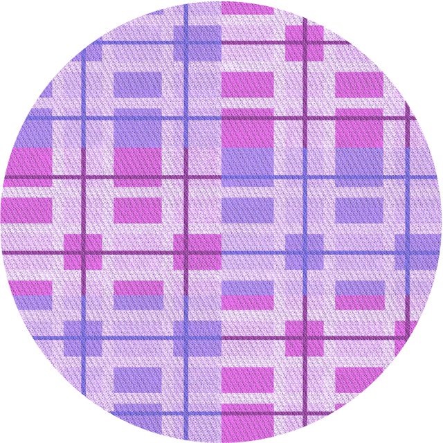Ahgly Tapis Rond Lavable en Machine Intérieur Transitionnel Heliotrope Violet, 8 Pieds Rond