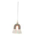 thumbnail image 1 of DYNWAVECA Boho Rainbow Car Charm Tassel Car Rear View Mirror Pendant Handmade Wood Bead Essential Oil Diffuser for Wall Home Decor Pink, 1 of 9