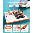 thumbnail image 4 of KFFKFF Inflatable Floating Dock, 10 x 10 FT Inflatable Dock Platform, Non-Slip Water Air Mat with Portable Carrying Bag and Detachable Ladder, Floating Water Platform Island Raft, 4 of 9