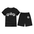 thumbnail image 4 of XDZJLR Ensembles pour Fille T-Shirt à Col Rond Imprimé à Manches Courtes pour Garçons et Ensembles 12-13 Ans, 4 of 4