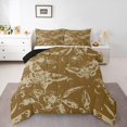 thumbnail image 2 of Erosebridal Gothic Halloween Bedding Toddler Comforter Set, Bat Print Down Comforter, Olive Brown, Reversible 2 Pieces, 2 of 8