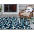 thumbnail image 1 of Tropiana Cream and Turquoise Blue Woven Area Rug, 1 of 7