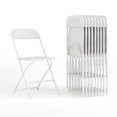 thumbnail image 1 of 10 Pk. HERCULES Series 650 lb. Capacity Premium White Plastic Folding Chair, 1 of 9