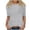 Grey, variant on cfhntfmh 3/4 Length Sleeve for Womens Casual Loose Crewneck T Shirts Summer Cute Solid Color Tunic Tops 2025