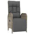 thumbnail image 3 of vidaXL Chaises Longues de Jardin 2 Pcs avec Table Gris Rotin Poly, 3 of 4