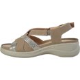 thumbnail image 4 of kozi Canada Sandale Compensée Décontractée Confortable pour Femmes OY3130 à Bout Rond avec Semelle Orthopédique Remplaçable Noir Taupe, 4 of 8