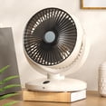 thumbnail image 3 of EGNMCR Fan 2025 Electric Fan Desktop Aircirculation Fan Household Bedroom Student Dormitory Small Desktop Fan Powerful Warm Airfan Warm White/whitegold Optional Small desktop fan, 3 of 9
