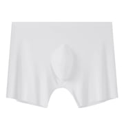 FhsagQ Underwear Mens Underwear Boxers Pack Super Fit Men's New Silver Lon Ice Silk Underwear Breathable Underwear Mens Underwear Boxers Briefs 12 Pack Comfortable Underwear for Men Briefs White L