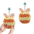 thumbnail image 5 of EGNMCR Rabbit Ear Crown Chenille Hand Towel Cute Hanging Hand Wipe Ball Hand Towel Thickened Absorbent Hangable Multifunctional Hand Towel hand washcloths, 5 of 5