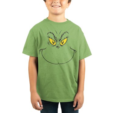 The Grinch Grand Visage T-Shirt Vert Kiwi pour Enfants