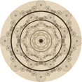 thumbnail image 1 of Ahgly Company Tapis d'Intérieur Ronds Lavables à la Machine, Style Transitionnel, Pêche Beige, Tapis de Zone, 3 Pieds Rond, 1 of 7