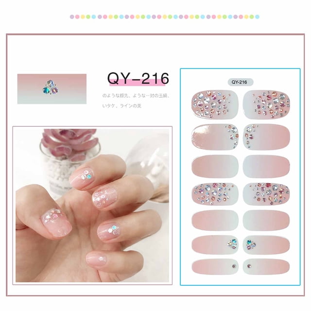 mtvxesu Nail Gel Nail Sticker Full Gradient Finished Nail Polish Film Nail Sticker Sale
