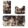 thumbnail image 2 of EGNMCR Area Rug, Mixed Color Bath Mats 3 Set Winter Bathroom Rugs For 3 Pcs Toilet Mats Universal Soft Comfort Water Absorption Non Slip Thick Machine Washable Easy To Dry Dark Carpets Suits, 2 of 7