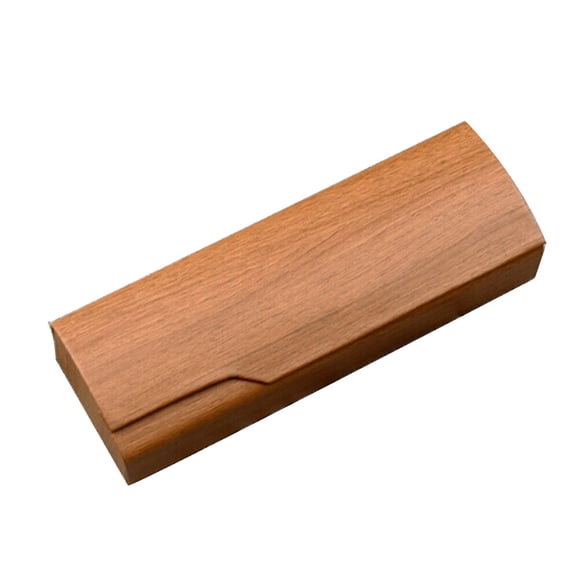 SHISUYAN 1Pack Portable Sunglass Case Rectangular Shape Wood Grain Cloth For Daily Use