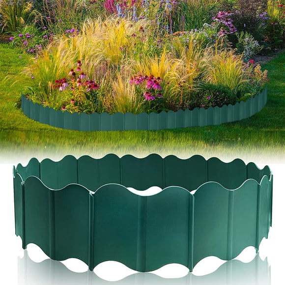Vrorvz Long Lasting Plastic Garden Fence Edging for DIY Landscaping Yard Barrier Easy Installation Versatile Flower Bed Divider Low Maintenance Outdoor Solution Set of 20 Pieces