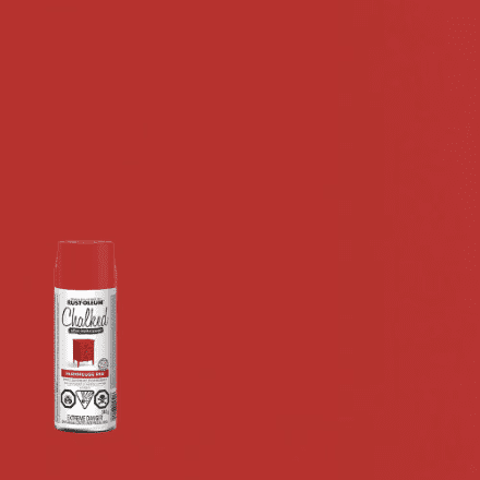 Peinture ultra mate à effet craie Rust-Oleum en rouge ferme, spray aérosol de 340 g