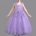 thumbnail image 4 of LOVZFMLL Jupe Princesse à Nœud pour Filles, Été, Manches Courtes, Volants, Dentelle, Col Rond, Broderie, en Maille, 4 of 5