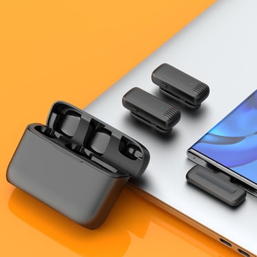 Birdeem Wireless Lavalier Microphone,2.4G Dual Microphone System with Noise Reduction and Charging Case,Plug and Play for Video Recording,Live Streaming and Smartphone Use