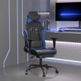thumbnail image 1 of vidaXL Gaming Chair with Footrest Black and Blue Faux Leather, 1 of 5