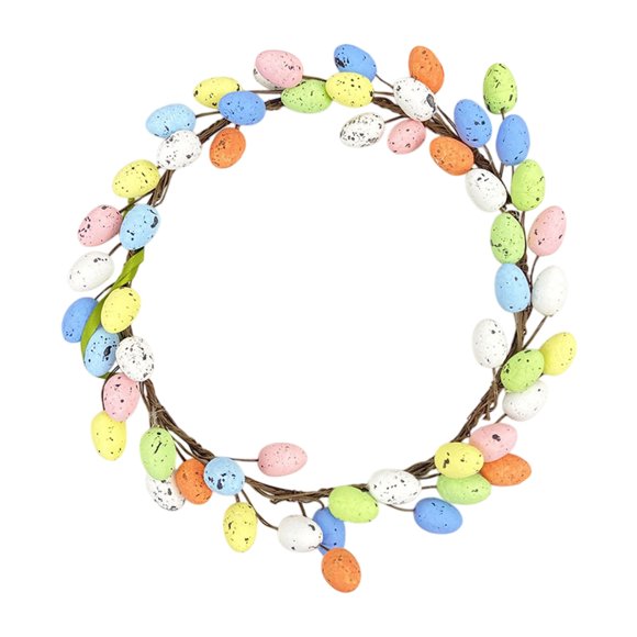Easter Decorations for The Home,Simulated Eggs Wreath Ring Easter Hanging Decoration for Door Holiday Atmosphere Decor