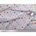 thumbnail image 2 of Soimoi Rayon Fabric Leaves,Bird & Anemone Floral Decor Fabric Printed Yard 56 Inch Wide, 2 of 3