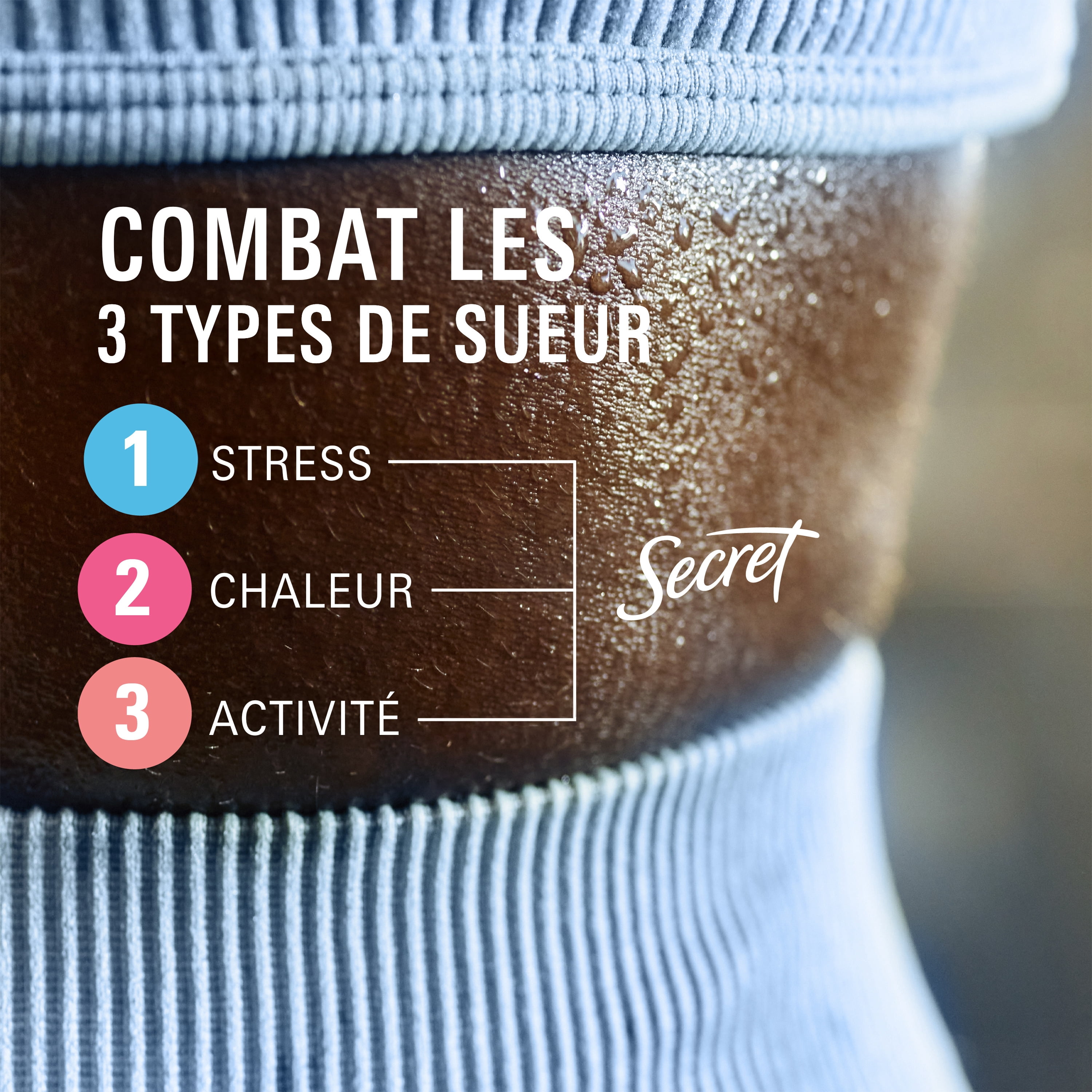Antisudorifique et Désodorisant Invisible enBâton Secret Thérapeutique Pour Femmes, Réaction Au Stress, 45 g
