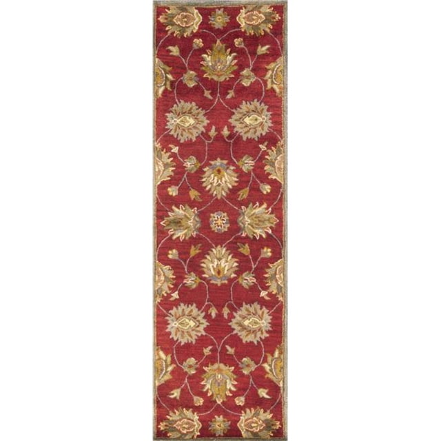 HomeRoots 352311 2 ft. 3 in. x 7 ft. 6 in. Runner Wool Red Area Rug