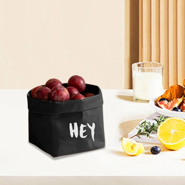 QTOCIO Washable Kraft Paper Bag Thickened And Green Plants Pot Decoration Large Capacity Refrigerator Kitchen Thickened Waterproof Storage Bag