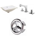 thumbnail image 1 of American Imaginations 18.25-in. W CUPC Rectangle Bathroom Undermount Sink Set In White - Chrome Hardware AI-26784, 1 of 9