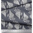 thumbnail image 2 of Soimoi Poly Georgette Tissu Feuilles & Floral Bloc Tissu Imprimé 1 Yard 42 Inch Wide, 2 of 3