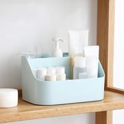 Cagogo Desktop Organizer, Removable Divider Storage Box, Plastic Office Desk Organizer, Multifunctional Makeup Organizer, Cosmetic Storage Container for Office Desk and Home Vanity, Small Desktop