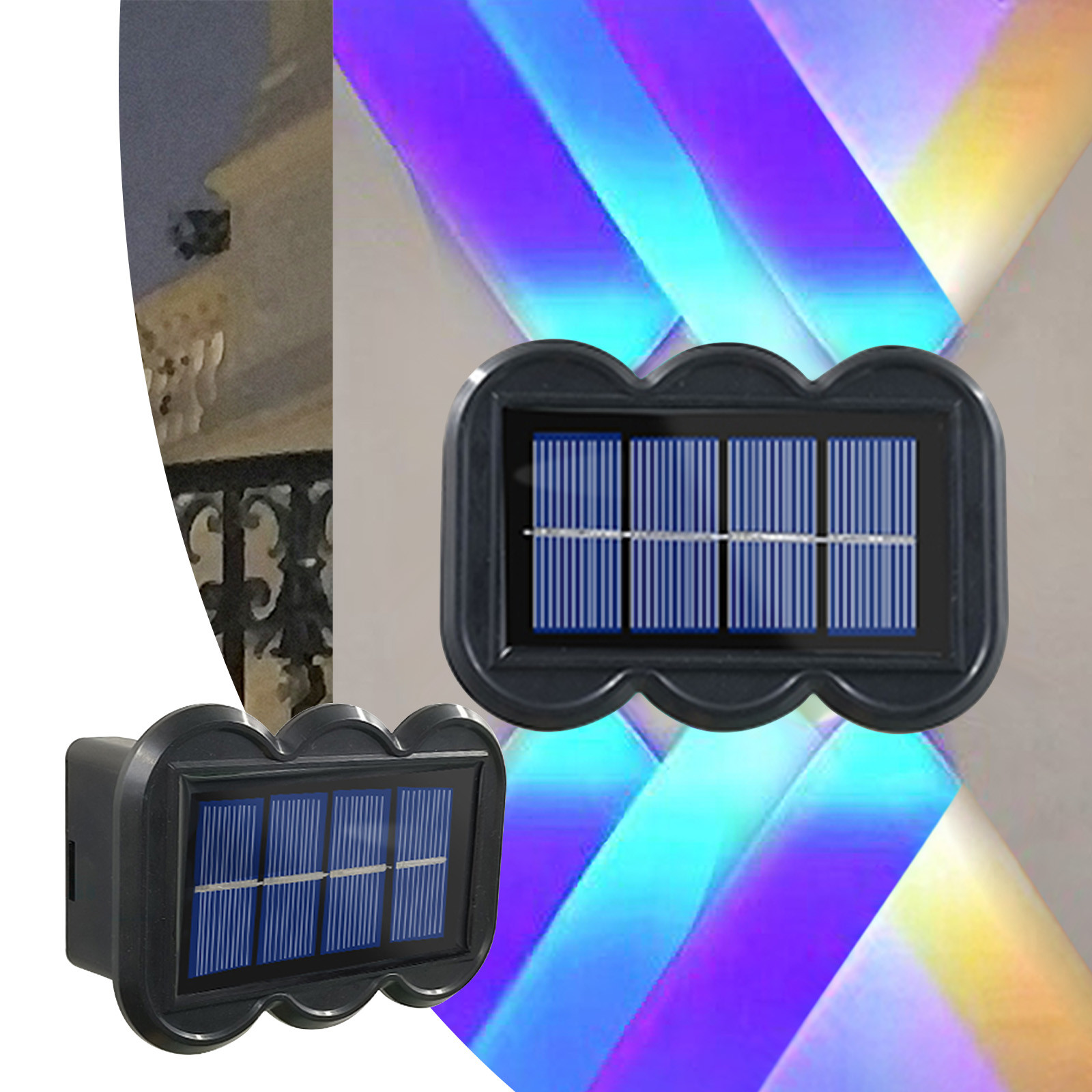 Aidoshy LED Outdoor Solar Lights, Land-scape Spotlights, Garden Lights, Wireless Solar Powered Outdoor Lights/Lighting For Yard, Walkway,Solar Street Lights Outdoor