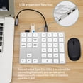 thumbnail image 3 of Xingzhi Wireless Keyboard Small Receiver Strong Stability Pocket Keypad Laptop Silver White pro version, 3 of 6