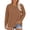 Coffee, variant on Jindong Plus Size Neck T Shirts Women Long Sleeve Tops Casual Summer Tshirts Loose Fit Tee